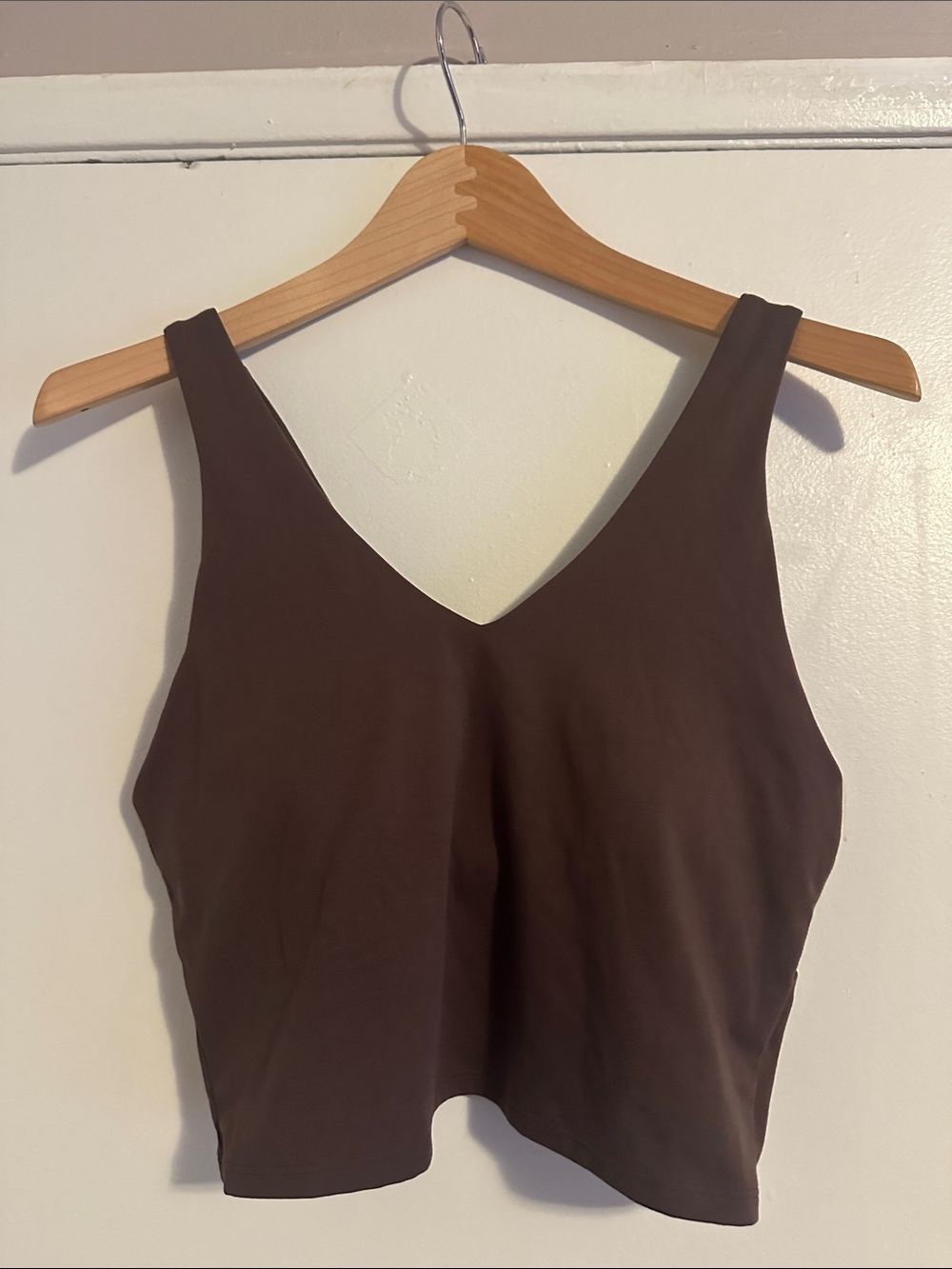 all in motion Brown V-Neck Sleeveless Crop Tank